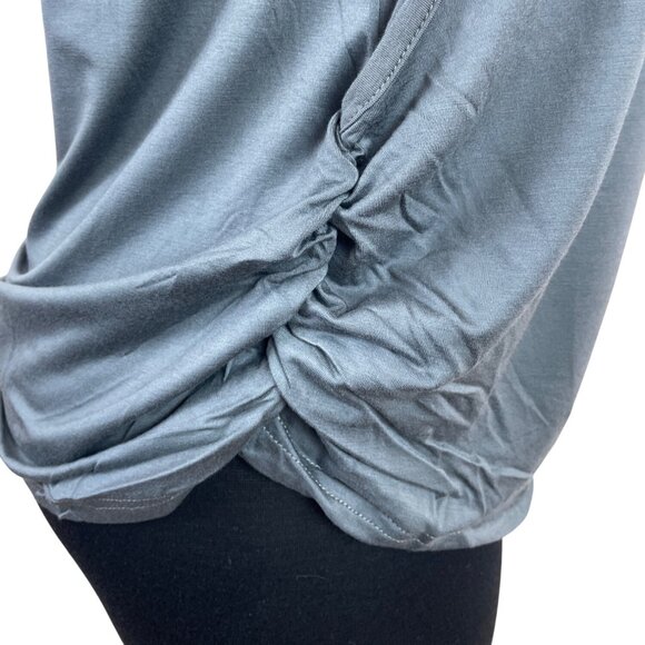 Smallshow Maternity Sleeveless Side Ruched Tank Top Gray Sz L - New - Picture 4 of 9